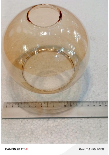 Bal Rengi Büyük Top Fanus Avize Camı ( BOY 14CM-ÇAPI 14 CM) fırsatları