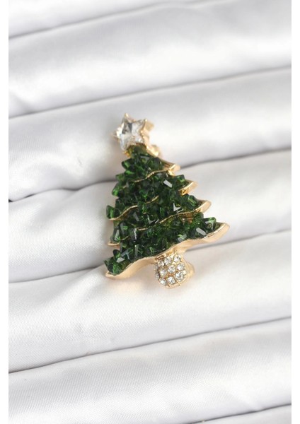 Çam Ağacı Model Yılbaşı Temalı Broş