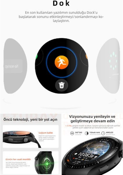 Technosay Watch Hx-4 Pro Akıllı Saat Iphone ve Android Tüm Telefonlara Uyumlu indirimleri