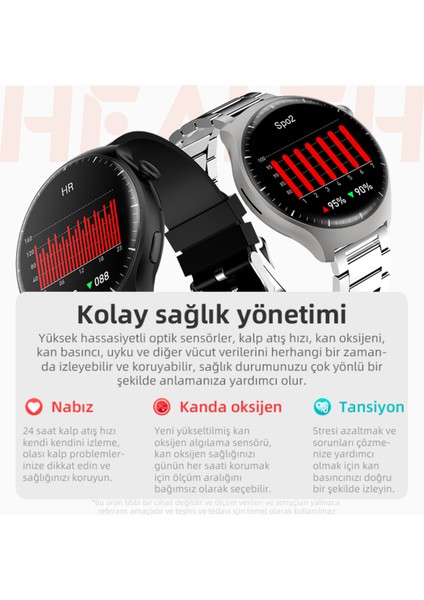 Technosay Watch Hx-4 Pro Akıllı Saat Iphone ve Android Tüm Telefonlara Uyumlu