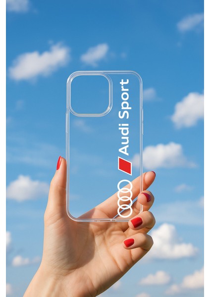 iPhone 16 Pro Uyumlu Soyulmayan Audi Baskılı Şeffaf Yumuşak Kılıf