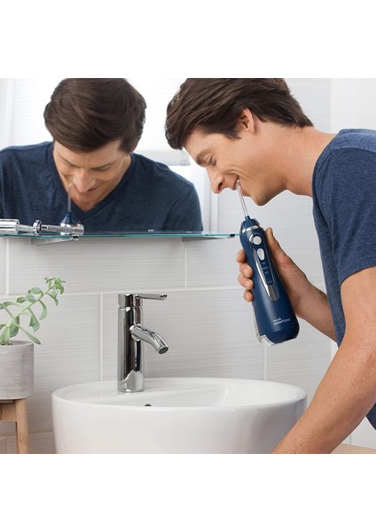 Şarj Edilebilir Tayzikli Su Diş Temizleyici Lacivert Teşhir Ürünü