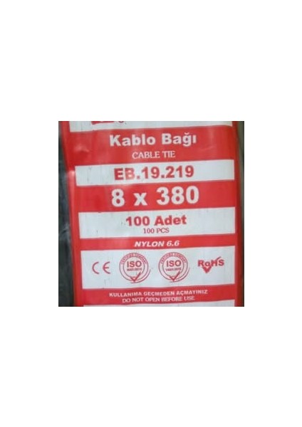 Yüksek Kalite 8X380 mm Plastik Kablo Bağı! fiyatları