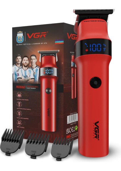 Profesyonel Seramik Bıçaklı Sakal ve Ense Çizim Makinesi, Turbo Mod, 2000MAH Pil