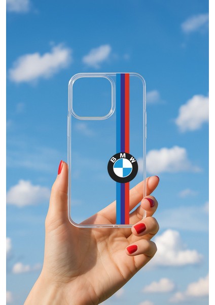 iPhone 17 Air Uyumlu Soyulmayan Bmw Baskılı Şeffaf Yumuşak Kılıf