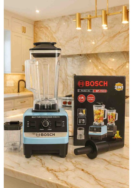 BF-1589 2’si 1 Arada Profesyonel Blender – 7500W Güç, 2.5 Litre Kapasite
