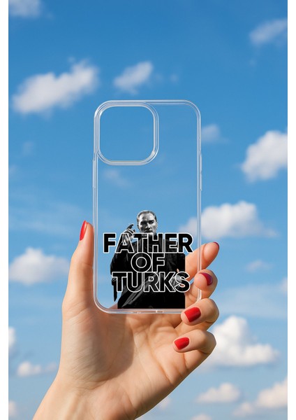 iPhone 16 Pro Uyumlu Soyulmayan Atatürk Yazı Baskılı Şeffaf Yumuşak Kılıf