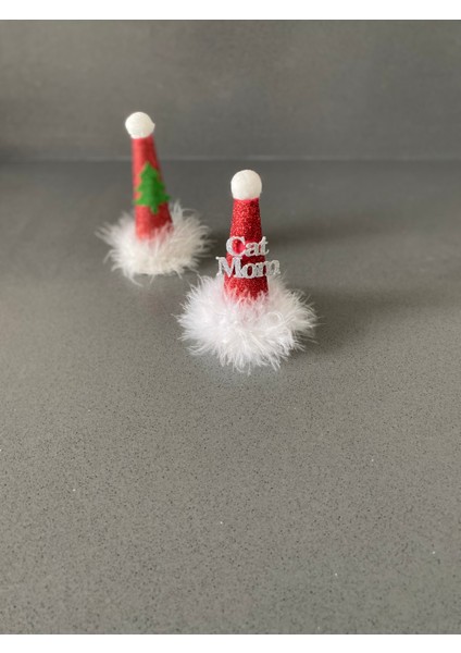 Yılbaşı Şapkası Seti - Kedi ve Sahibi Takım-Noel/ Yeni Yıl Set