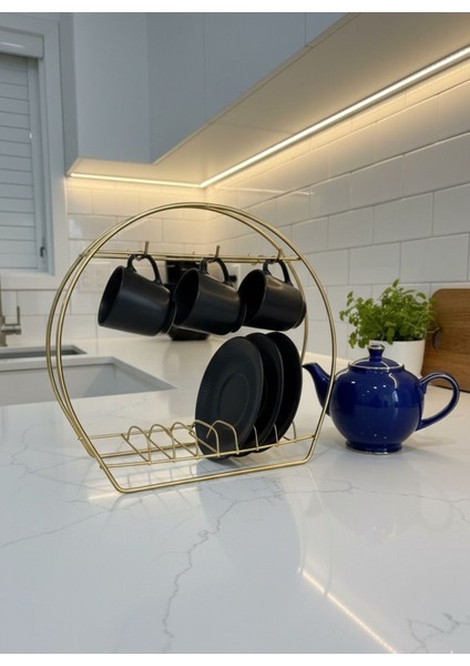 Kahve Fincanlık Düzenleyici Metal Kancalı Fincan Askılığı Altın fiyatları