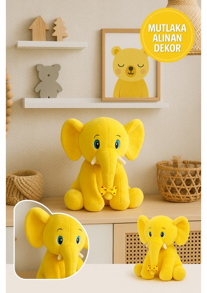 Sarı Fil Peluş Oyuncak 20×17 cm – Çocuk Odası Dekoru, Sevimli Bebek Hediyesi, Yumuşak Peluş Figür fiyatları
