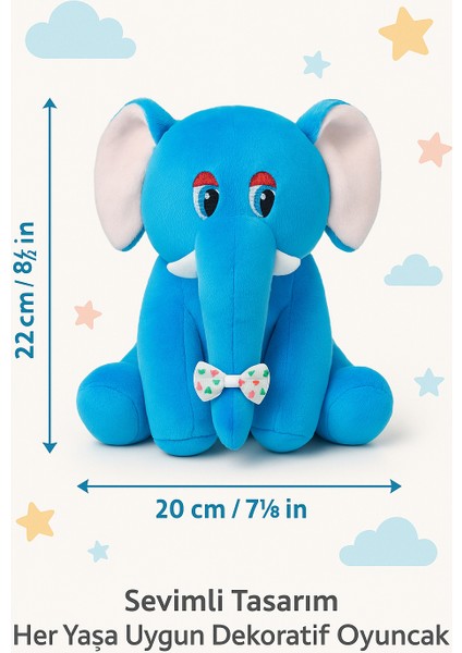 Sarı Fil Peluş Oyuncak 20×17 cm – Çocuk Odası Dekoru, Sevimli Bebek Hediyesi, Yumuşak Peluş Figür fırsatları