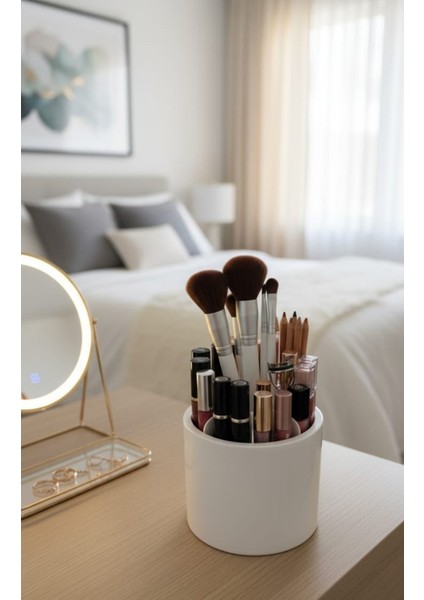 Makyaj Organizer Kapaklı Banyo Düzenleyici 6 Bölmeli fiyatları