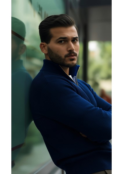 Erkek Balıkçı Zip Yaka Uzun Kollu Triko fiyatları