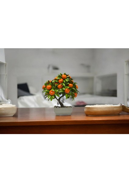 Yapay Ağaç Portakal Ağacı Saksılı Canlı Şık Görünüm