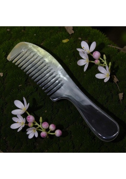 Doğal Boynuz Saplı Ergonomik Tarak Yüksek Kalite Büyük Boy Vip