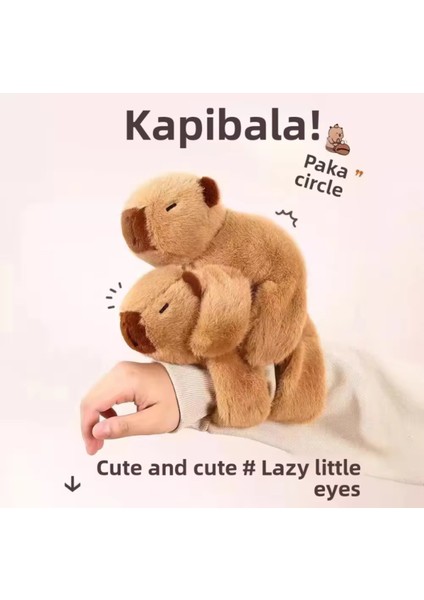 Kola Takılan Capybara Peluş Bileklik Tüylü Esnek Kollu