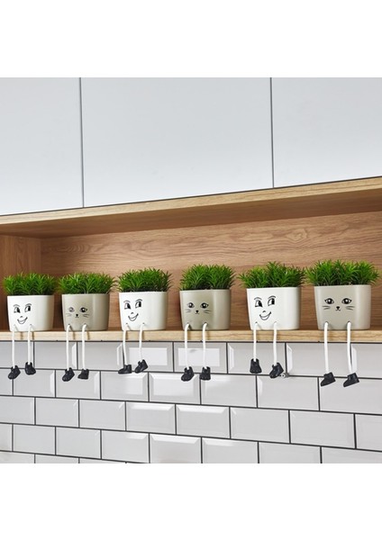 Saksılı Yapay Çiçek Sallanan Ayaklı Şık Canlı Görünüm 1 Adet