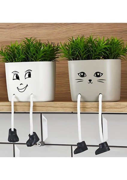 Saksılı Yapay Çiçek Sallanan Ayaklı Şık Canlı Görünüm 1 Adet fırsatları