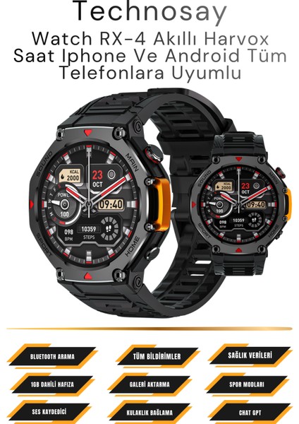 Technosay Watch Rx-4 Akıllı Saat Iphone ve Android Tüm Telefonlara Uyumlu