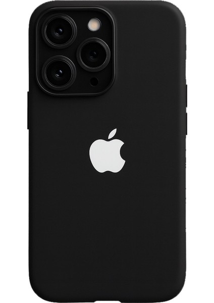 iPhone 17 Pro Uyumlu Beyaz Apple Logo Baskılı Içi Kadife Lansman Kılıf