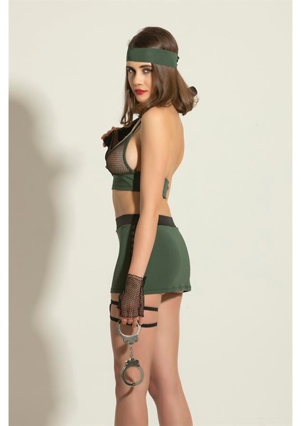 Fantezi File Sütyen Etek Takım Yeşil (BRF6466) fiyatları