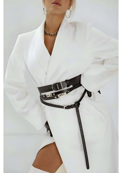 Şık Kadın Deri Kemer, Tarz Kadın Kemer, Elbise Üzeri Kemer - BRF1129