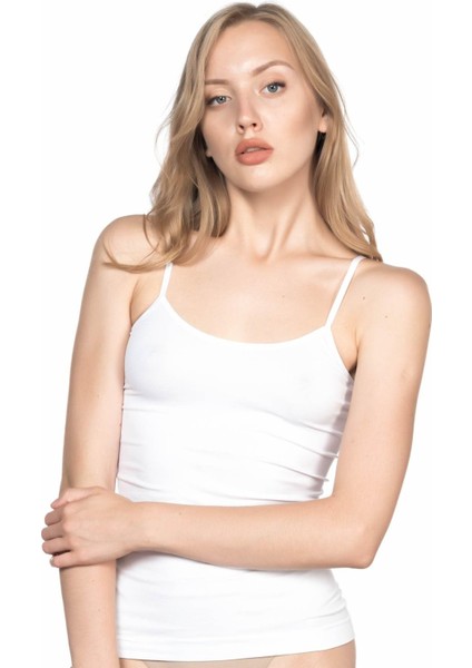 Beyaz Mı Emay 5001 Soft Ip Askılı Uzun Atlet