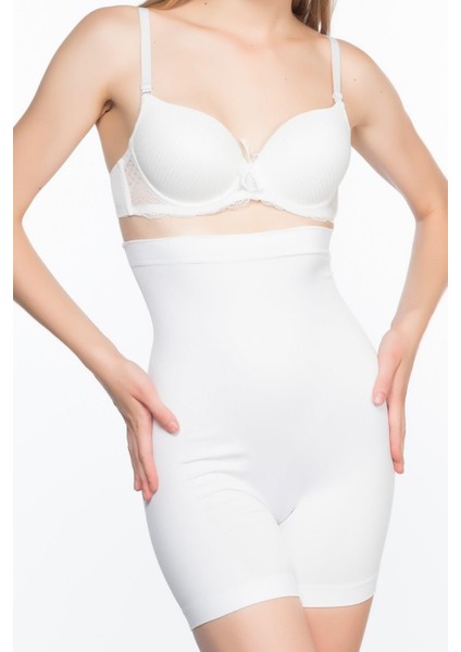 Beyaz Mı Emay 2063 Popo Açık Paçalı Korse