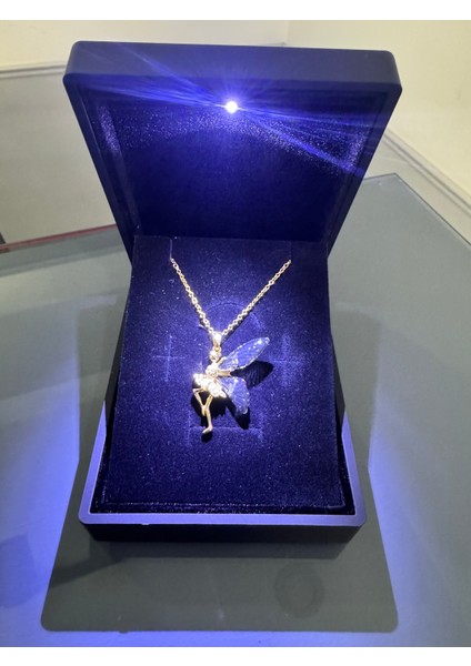 Işıklı Kutuda Peri Kolyesi Çelik