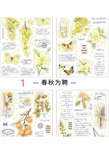 W2-2 Sayfa Kendinden Kesimli Yaldızlı Pet Sticker - Numara : 3 fiyatları