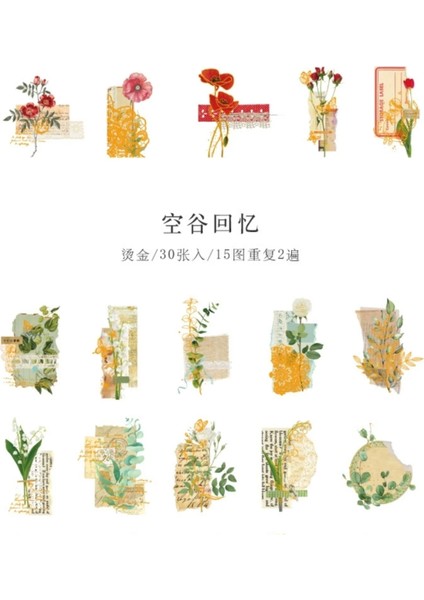 O7-30 Adet Yaldızlı Cicek Pet Sticker - Renk : Mor fiyatları