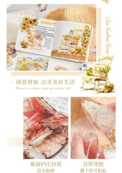 D10-10 Adet Sandalye Pet Sticker (Karışık Paketsiz)