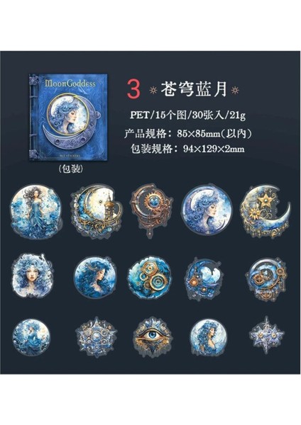 L18-30 Adet Ay Tanrica Pet Sticker- Numara : 1