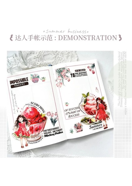 U9-10 Adet Yaz Kız Pet Sticker - Renk : Turuncu indirimleri