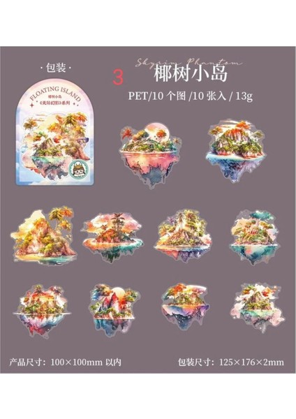 E3-10 Adet Fantastic Ada Pet Stıcker - Numara : 3 fırsatları