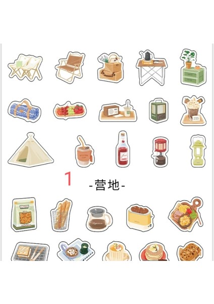 P12-40 Adet Günlük Pet Sticker - Numara : 4