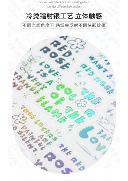 O1-30 Adet Gümüş Yazılar Pet Sticker - Numara : 2 indirimleri