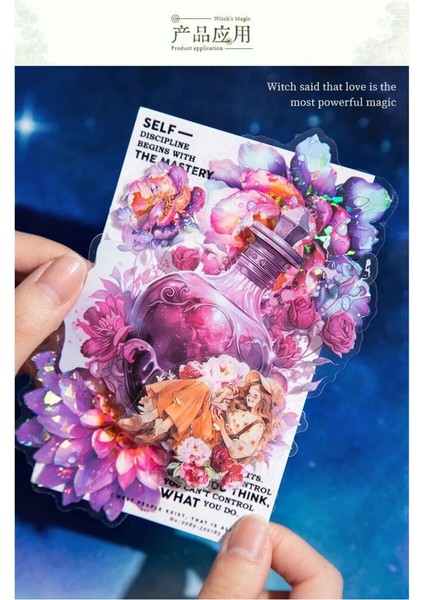 E5-10 Adet Mana Potion Pet Sticker - Renk : Pembe indirimleri