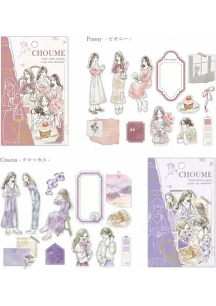 W2-36 Adet Kız ve Cerceve Sticker Seti - Renk : Yesil fırsatları