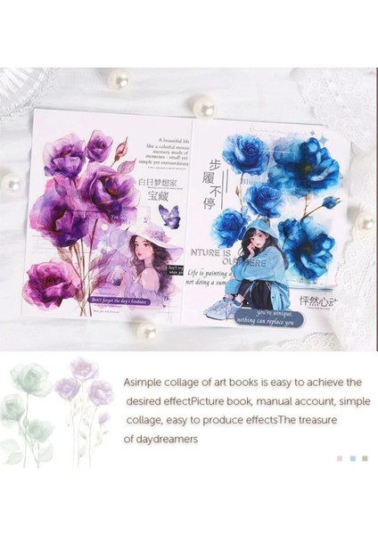 O10-15 Adet Çiçek Pet Sticker - Renk : Turuncu indirimleri