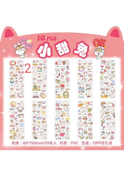 O10-10 Sayfa Kawaii Pet Sticker C - Numara : 1 fırsatları