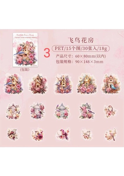 W4-30 Adet Kus Pet Sticket - Numara : 1 modelleri