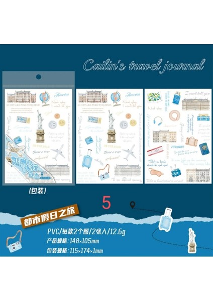 U9-2 Sayfa Seyahat Transfer Sticker - Numara : 4 modelleri