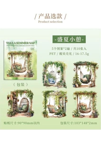 L5-10 Adet Hologramli Pet Sticker - Renk : Pembe fiyatları