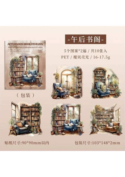 L5-10 Adet Hologramli Pet Sticker - Renk : Pembe indirimleri