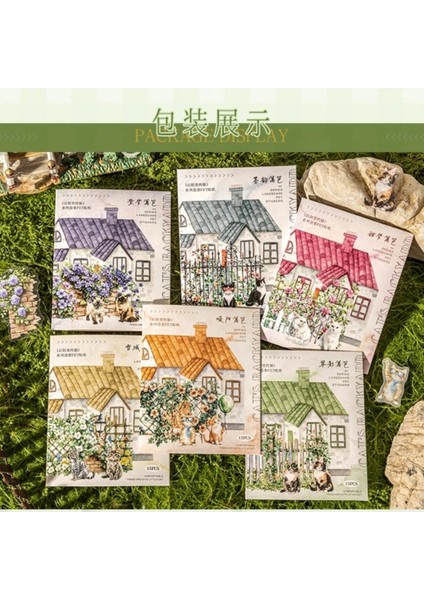 O3-15 Adet Çit ve Kedi Pet Sticker - Renk : Mavi