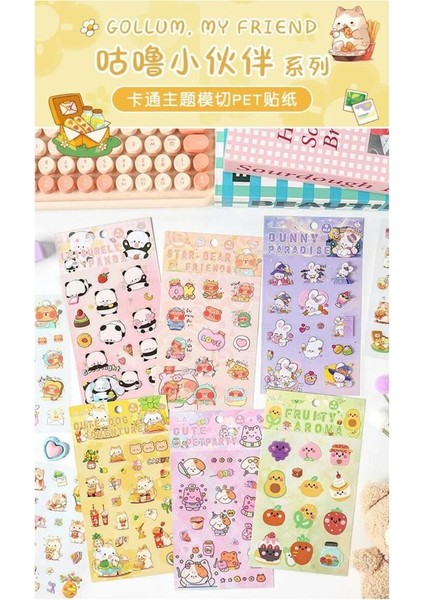 E3-4 Sayfa Sevimli Hayvanlar Pet Sticker - Numara : 5