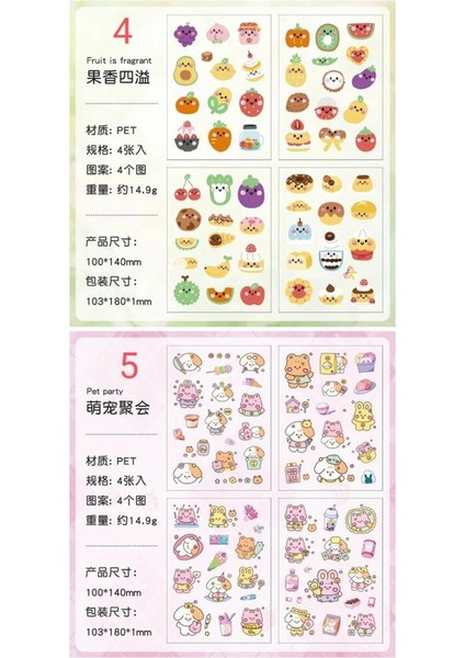 E3-4 Sayfa Sevimli Hayvanlar Pet Sticker - Numara : 5 fırsatları