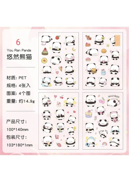 E3-4 Sayfa Sevimli Hayvanlar Pet Sticker - Numara : 5 indirimleri