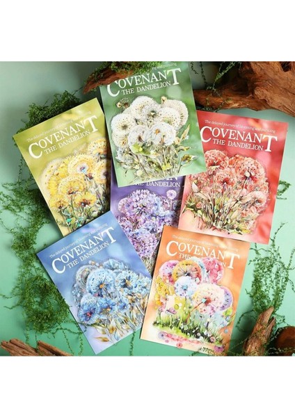 O15-10 Adet Hologramlı Karahindiba Pet Sticker - Renk : Kırmızı